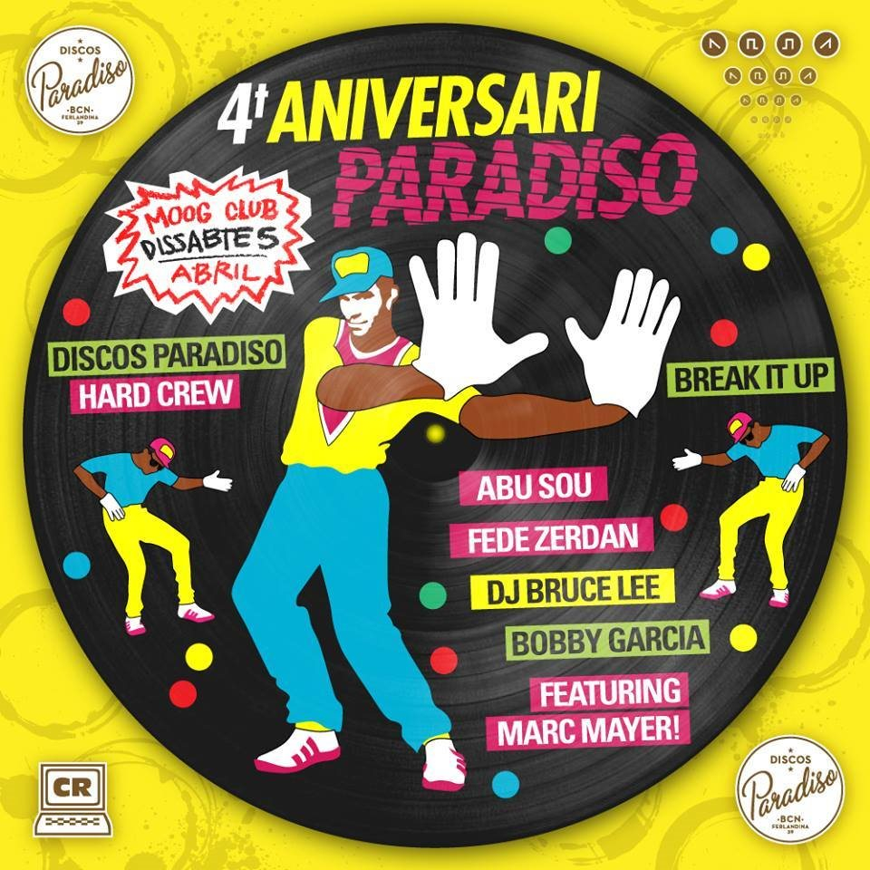 4rt Aniversari Discos Paradiso - Flyer front