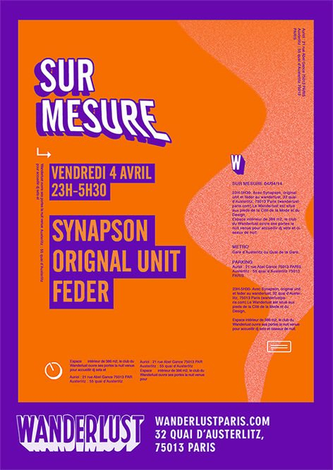 SUR Mesure: Synapson • Original Unit • Feder - Flyer front
