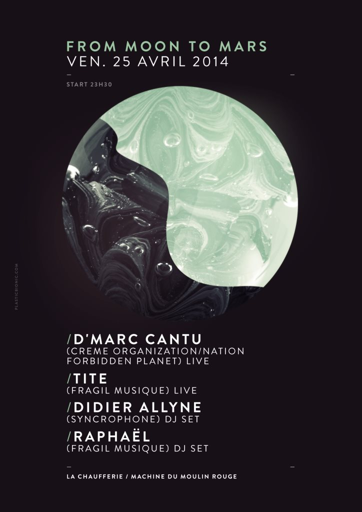 From Moon To Mars #2: D'marc Cantu, Tite, Raphaël & Didier Allyne - Flyer front