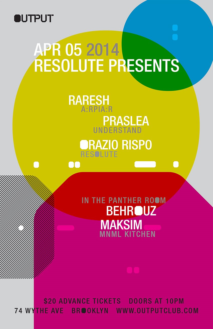 Resolute presents Raresh/ Praslea/ Orazio Rispo with Behrouz/ Maksim - Flyer front