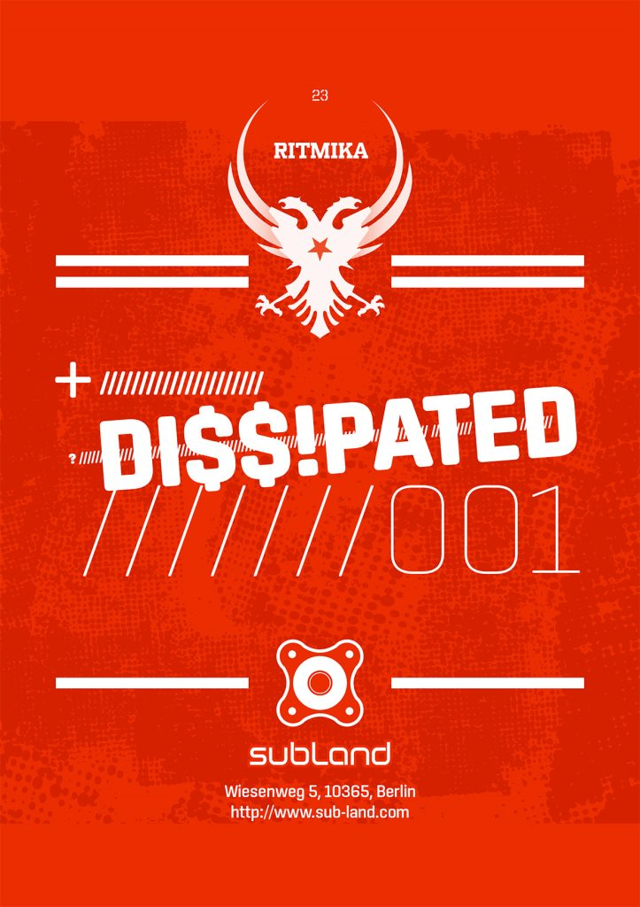 Dissipated 001 with Korridor, Casual Violence, Solenoid - Flyer front