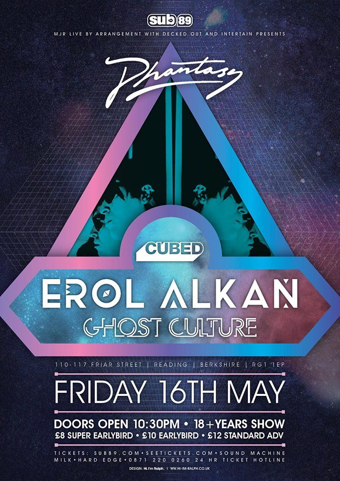 Cubed with Erol Alkan & Ghost Culture - Flyer front
