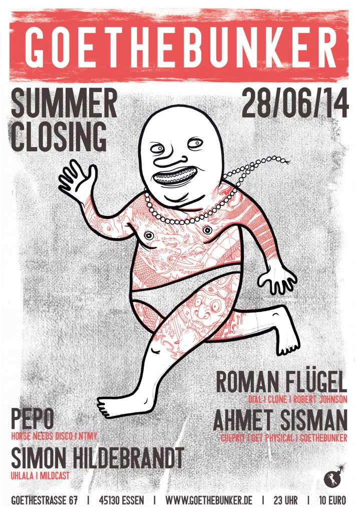 Goethebunker Summer Closing with Roman Flügel - Flyer front