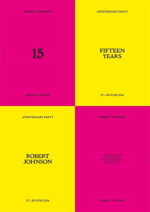 15 Years Robert Johnson – Back 2 New Sunday - Flyer front