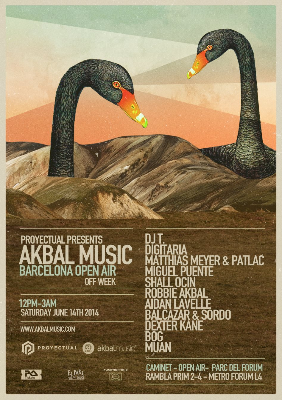 Akbal Music Showcase, Open air - Flyer front