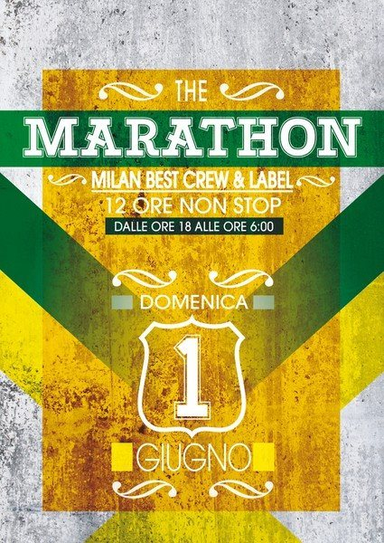 The Marathon - 12 ORE NON Stop Music - Flyer back