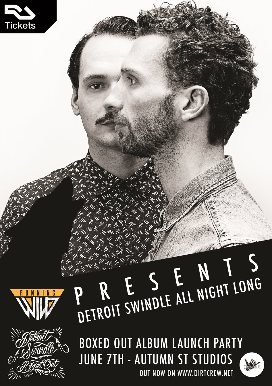 Running Wild: Detroit Swindle All Night Long - Flyer front