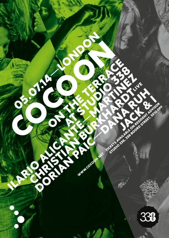 Cocoon on the Terrace - All Day/All Night - Flyer front