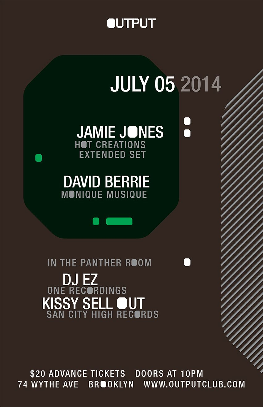 Jamie Jones/ David Berrie with DJ EZ/ Kissy Sell Out - Flyer front