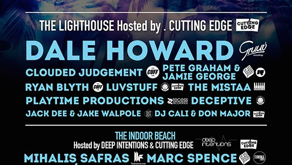 Cutting Edge Day & Night Beach Party - Flyer front