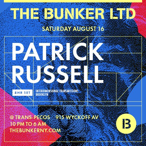 The Bunker Limited with Patrick Russell - Flyer back