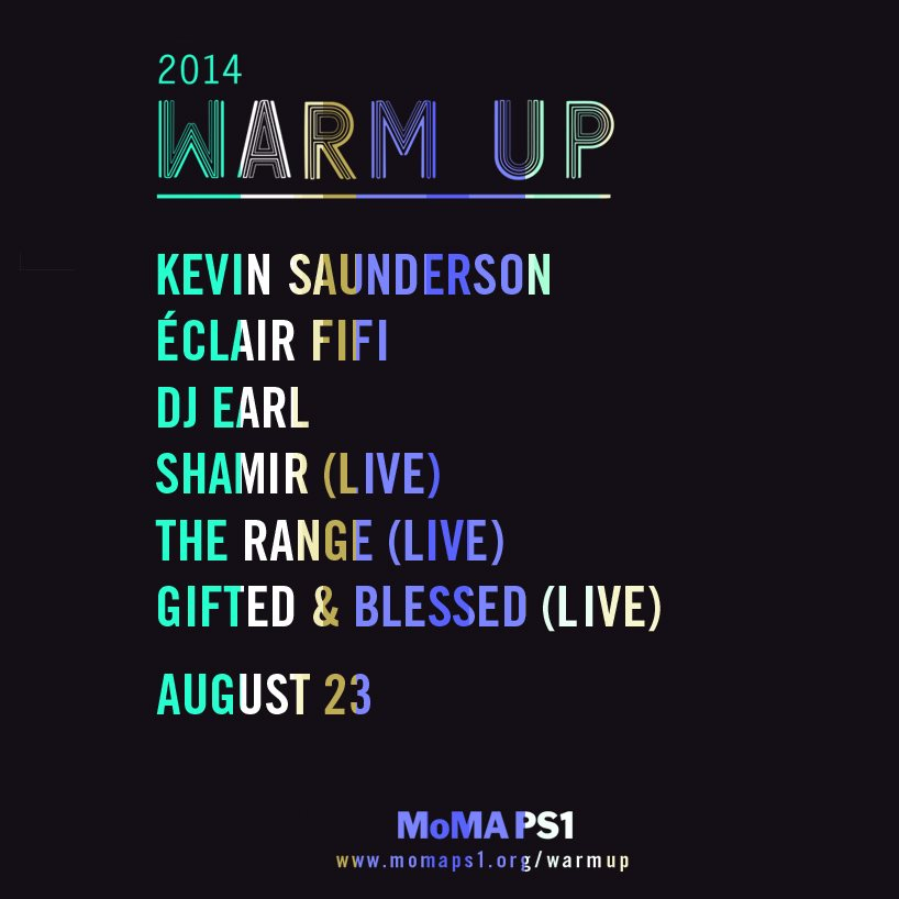 Moma PS1 Warm Up Series: Kevin Saunderson, Eclair Fifi - Flyer front