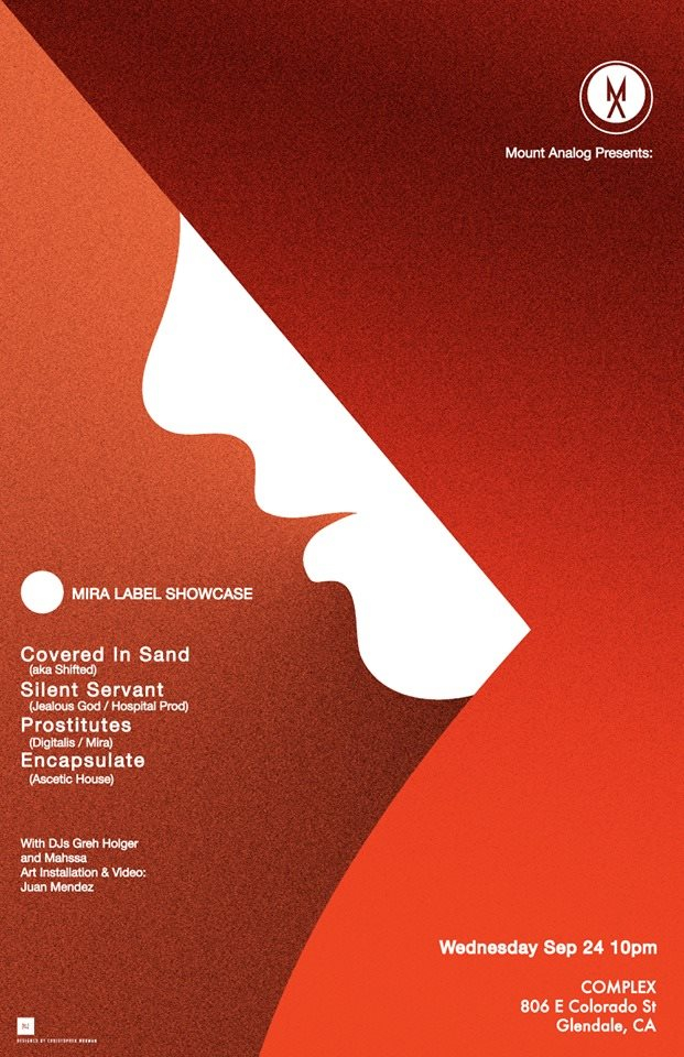 Mount Analog presents: Covered In Sand (Shifted), Silent Servant, Prostitutes, Encapsulate - Flyer front