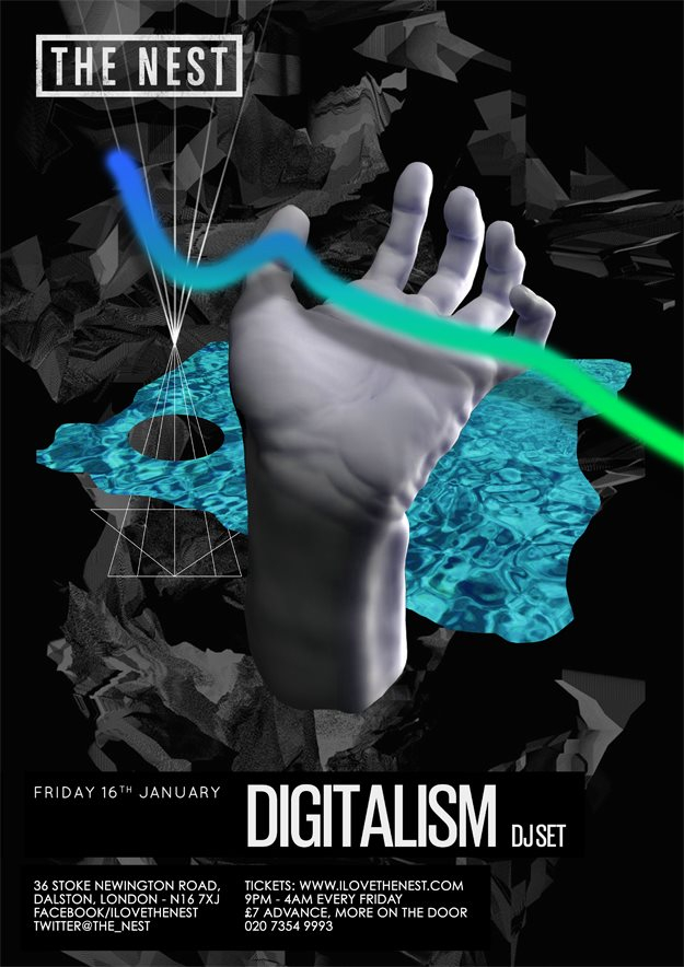 Digitalism (DJ Set) + Damon Martin + Ben Pistor - Flyer front