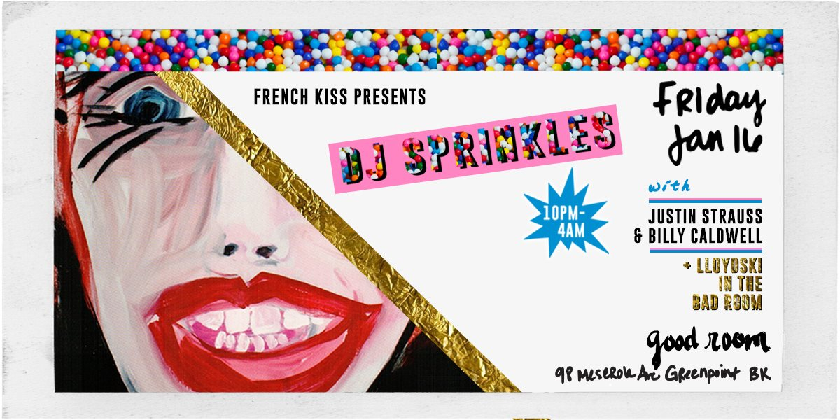French Kiss presents Friday Night with DJ Sprinkles - Flyer front