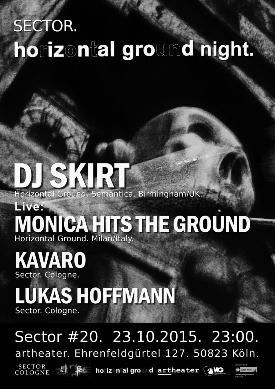 Sector #20 Horizontal Ground Night with DJ Skirt - Flyer front