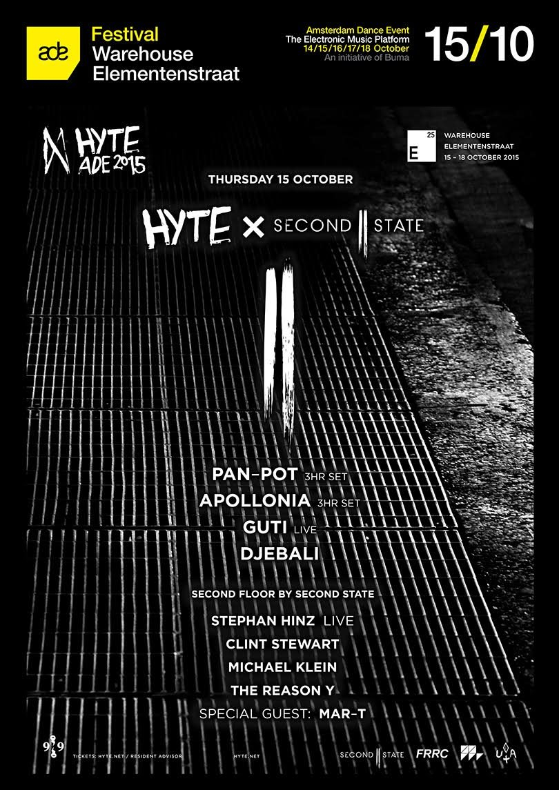 HYTE ADE X Second State with Pan-Pot - Flyer front