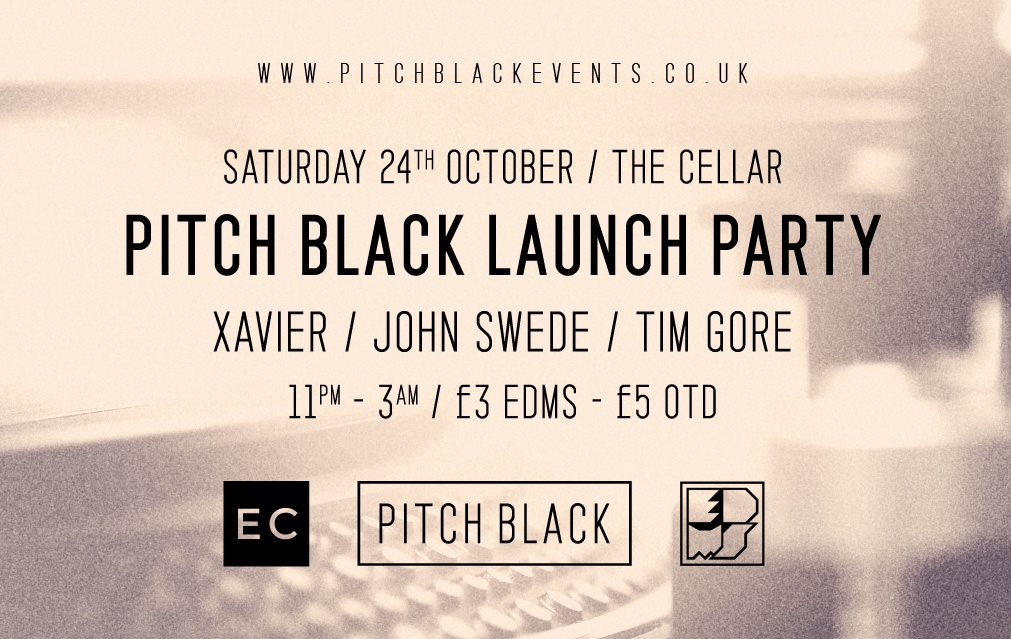 Pitch Black Launch Party - Flyer front
