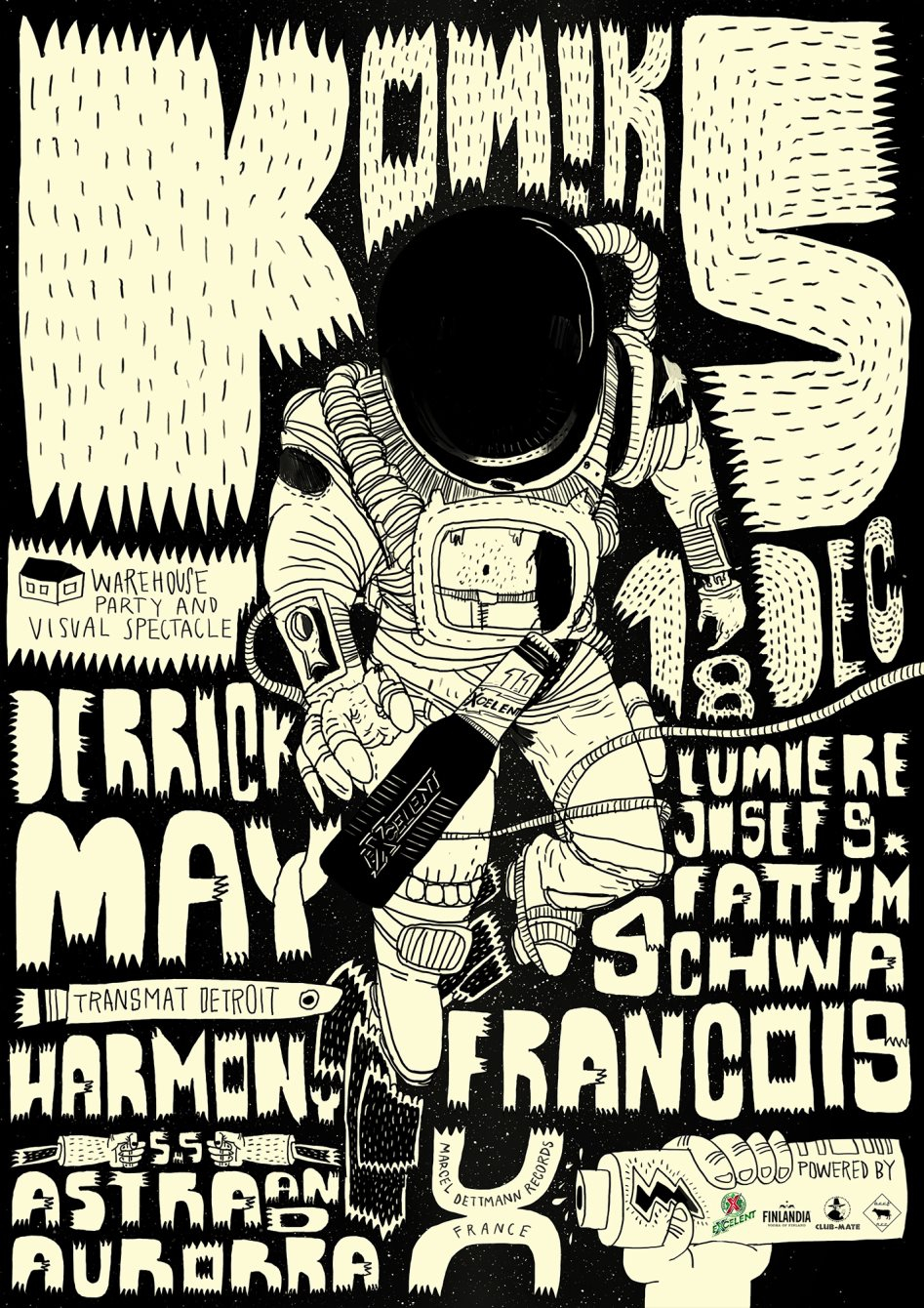 Komiks vol. 6 with Derrick May & Francois X - Flyer front