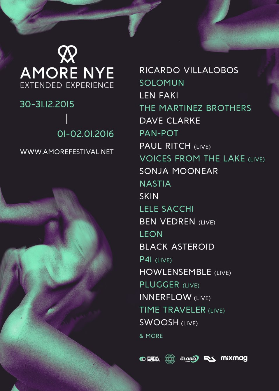 Amore Festival NYE - Flyer back
