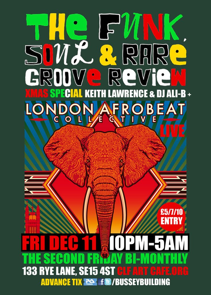 The Funk, Soul & Rare Groove Review Xmas Special with The London Afrobeat Collective [Live] - Flyer front