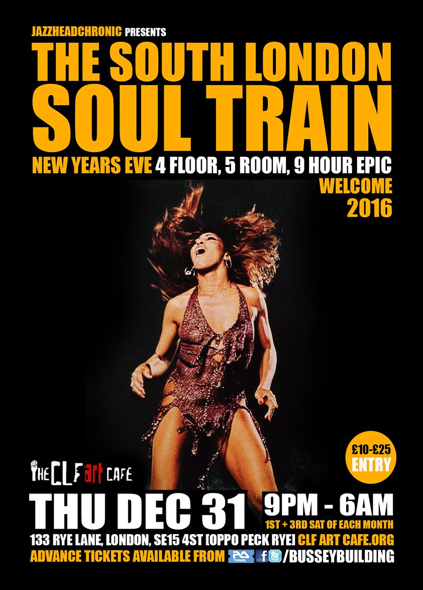 The South London Soul Train James Brown 9 Year Anniversary Xmas Special - Flyer back