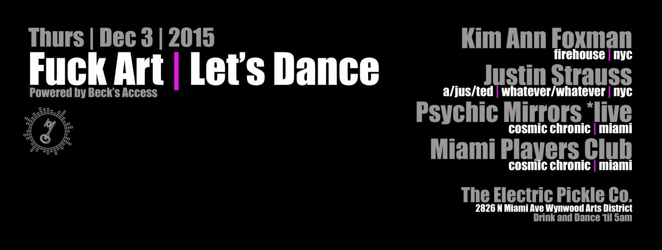 Fuck Art - Let's Dance - Basel 2015 - Flyer front
