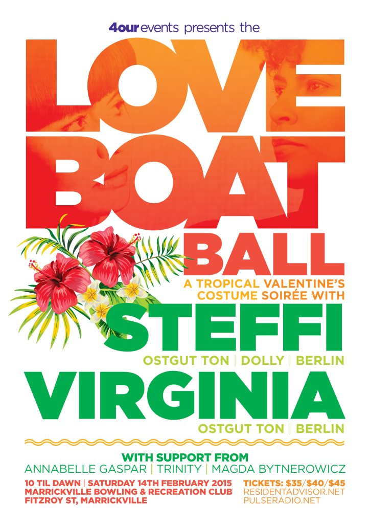 4our presents The Love Boat Ball with Steffi & Virginia - Flyer front