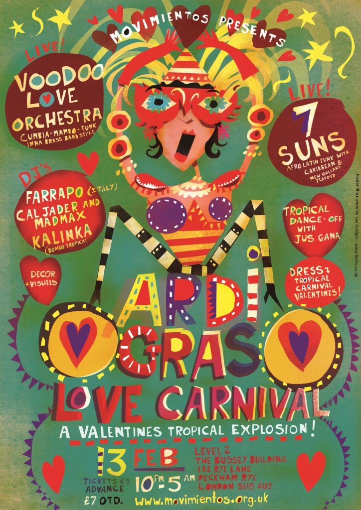 Mardi Gras Love Carnival 2015 - Flyer front