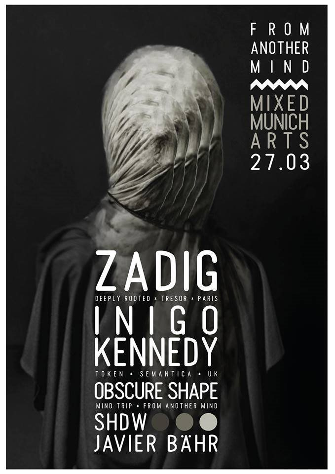 MMA x From Another Mind present Inigo Kennedy & Zadig - Flyer front