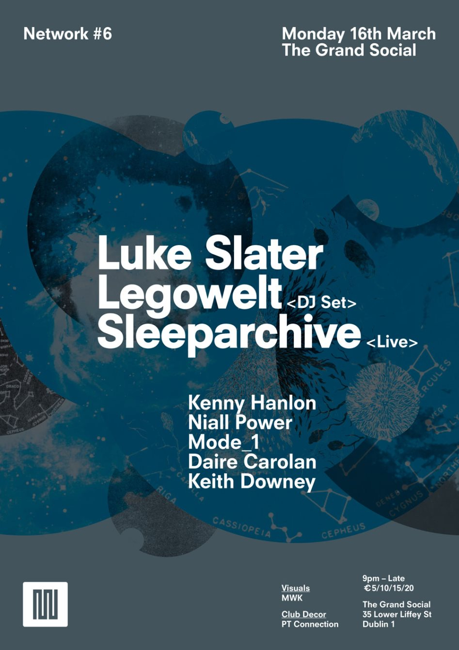Network #6: Luke Slater, Legowelt, Sleeparchive + Guests - Flyer back
