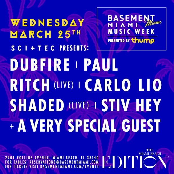 Sci + Tec presents: Dubfire / Paul Ritch (Live) / Carlo Lio / Shaded (Live) / Stiv Hey - Flyer front