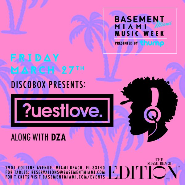 Discobox presents: Questlove / DZA - Flyer front