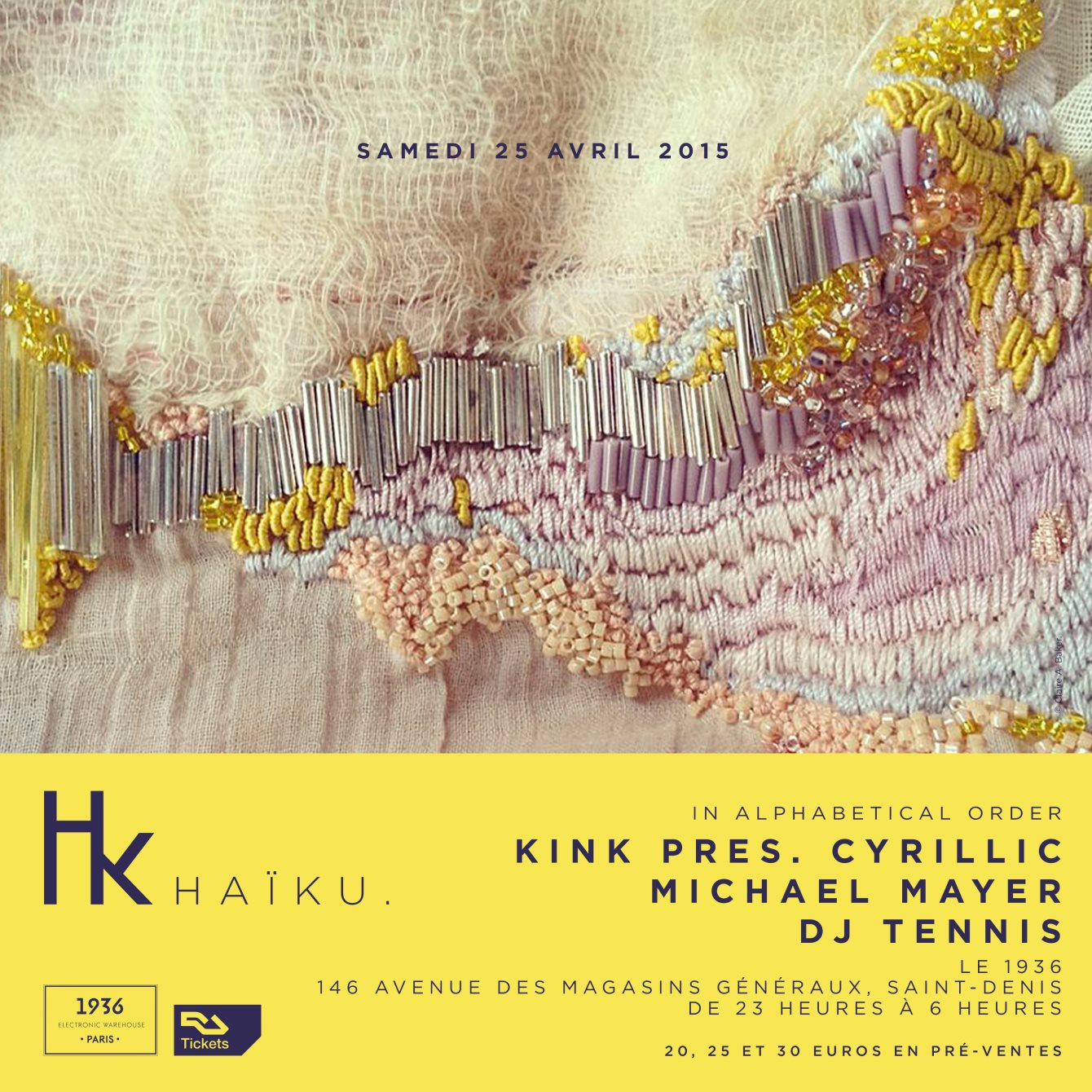 H A Ï K U #18 with Michael Mayer, Kink Pres. Cyrillic, Dj Tennis - Flyer front