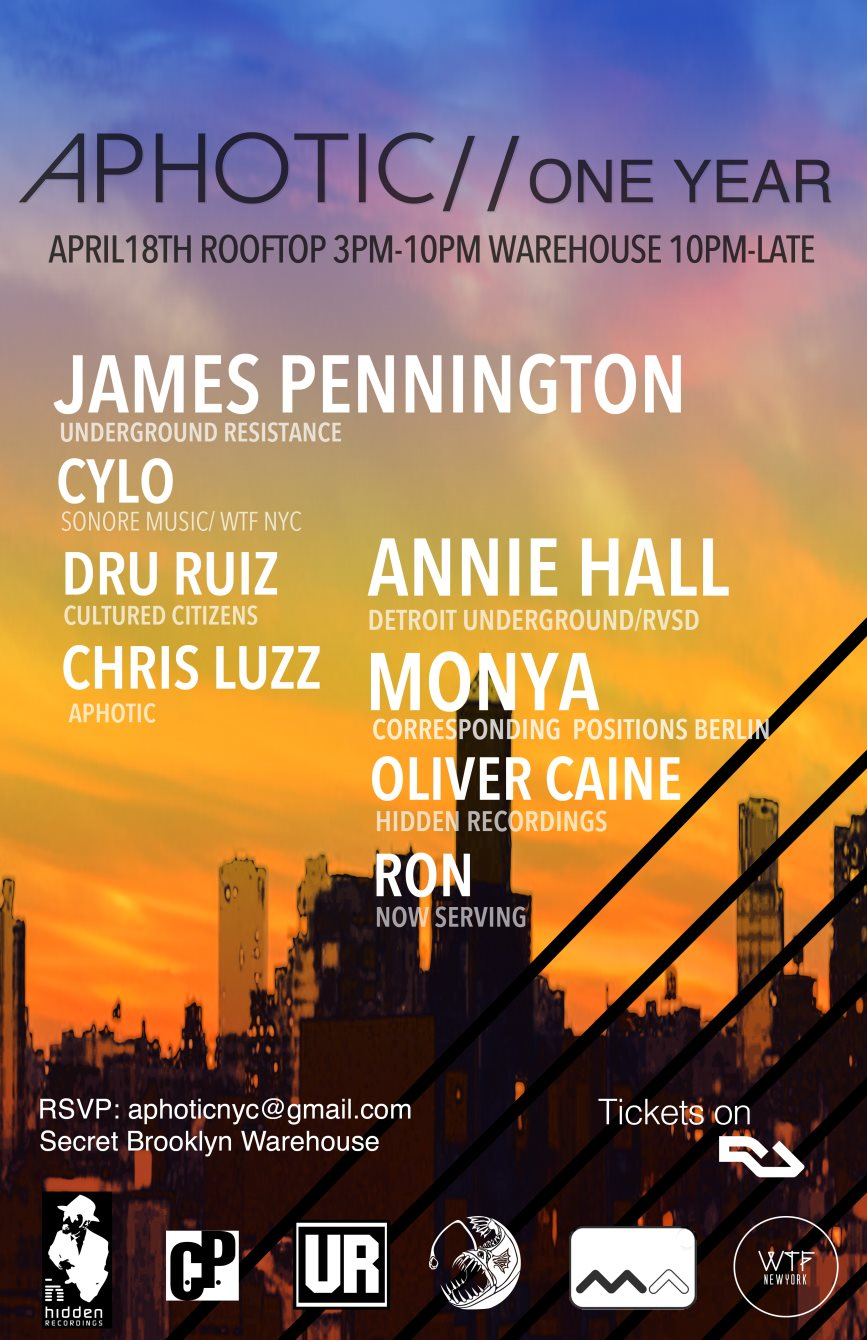 Aphotic One Year Feat. Annie Hall, Monya & More - Flyer front