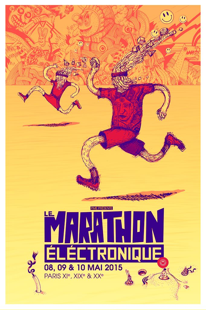 Le Marathon Electronique - Closing Party - Flyer front
