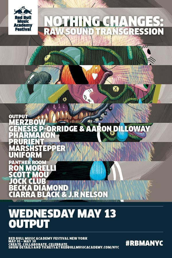 Red Bull Music Academy Festival New York present Nothing Changes: Raw Sound Transgression - Flyer front