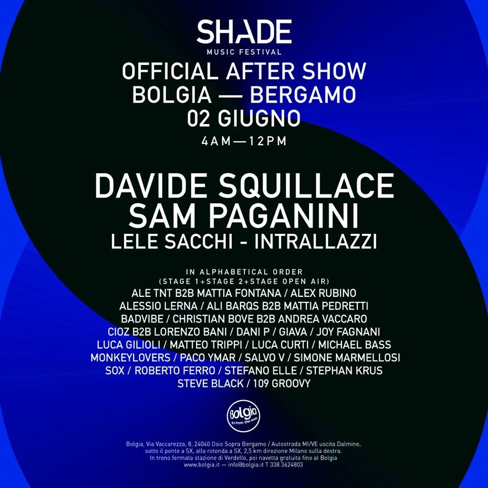 Shade Music Festival After Show - Flyer front