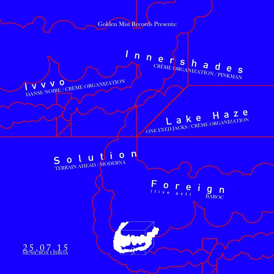 Golden Mist #6 w Innershades (BE) + Ivvvo (PT) + Lake Haze (PT) + Solution (PT) + Foreign (PT) - Flyer front