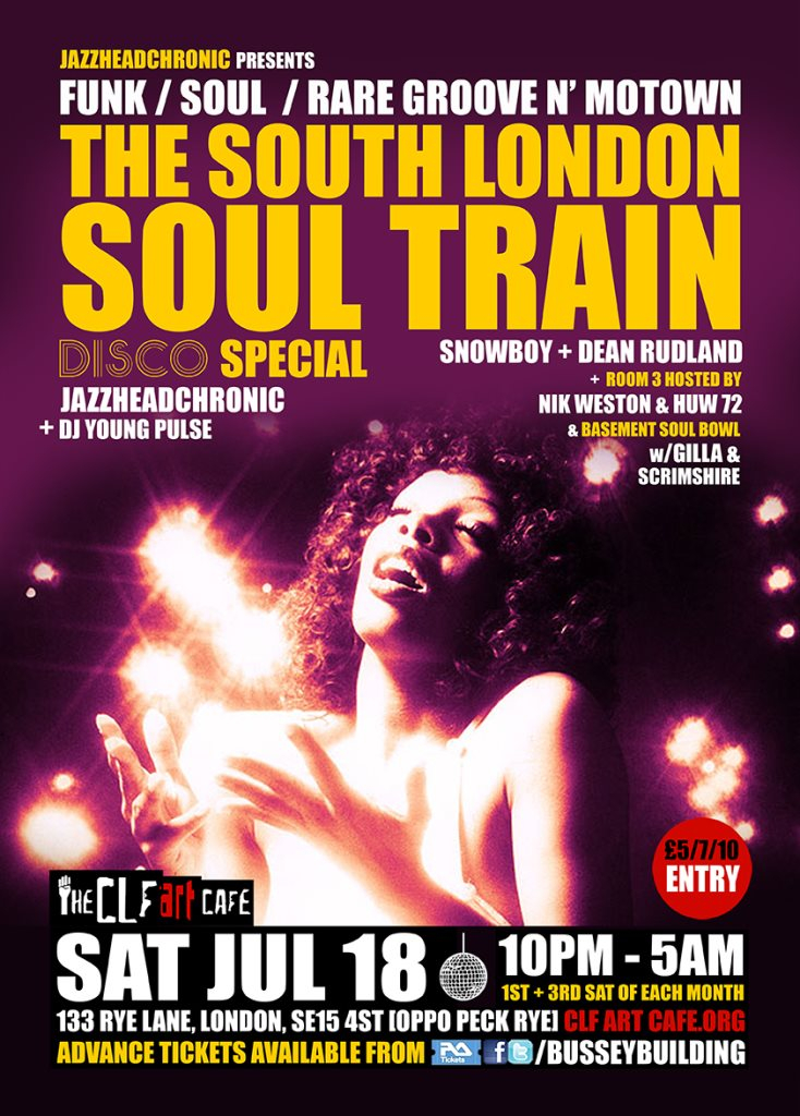 The South London Soul Train Sunday Special with The Legendary Fred Wesley [Live] - Flyer back