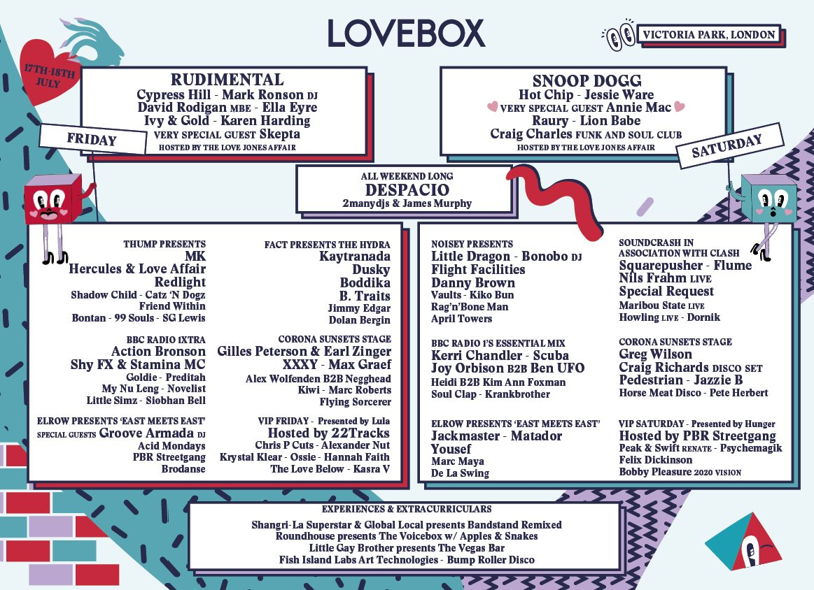 Lovebox 2015 - Friday - Flyer front
