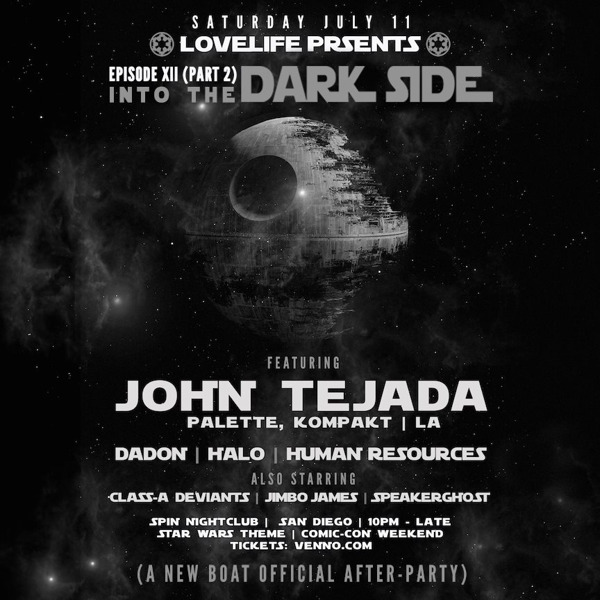 Lovelife presents Episode XII (Part 2): Into the Dark Side ft John Tejada - Flyer front