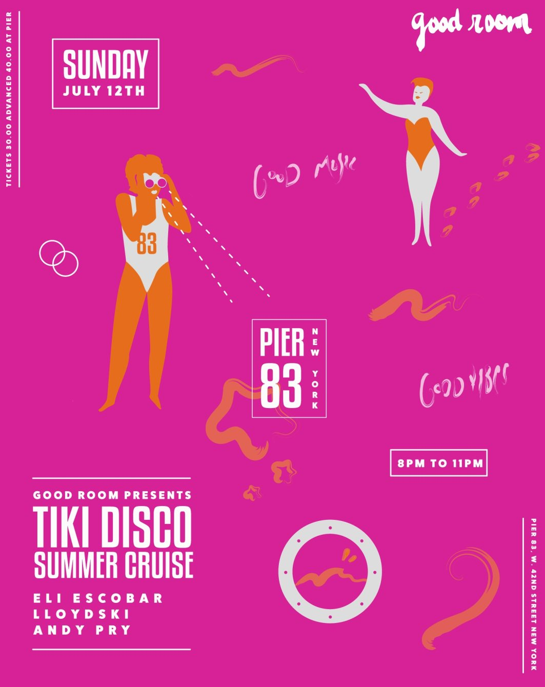 Good Room presents Tiki Disco Summer Cruise - Flyer front