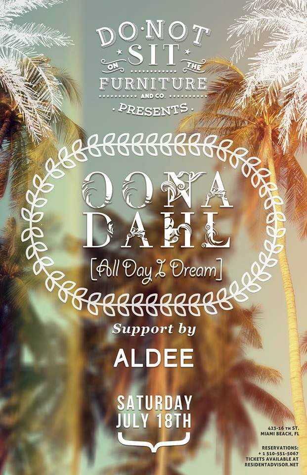 Oona Dahl [All Day I Dream] - Flyer front
