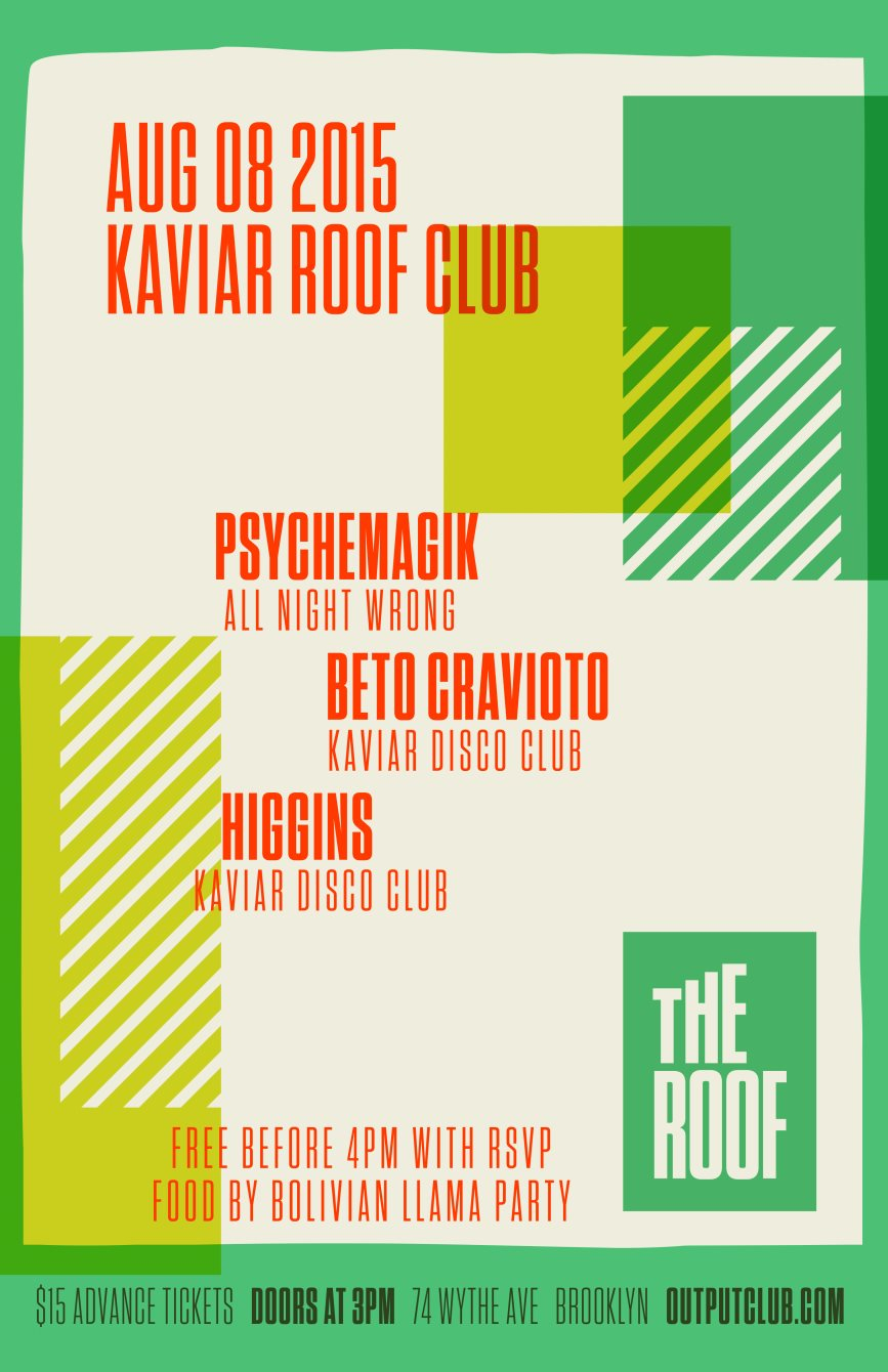 Kaviar Roof Club - Psychemagik/ Beto Cravioto/ Higgins - Flyer front