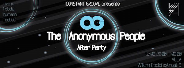 Constant Groove presents: The Anonymous People Afterparty - Flyer front