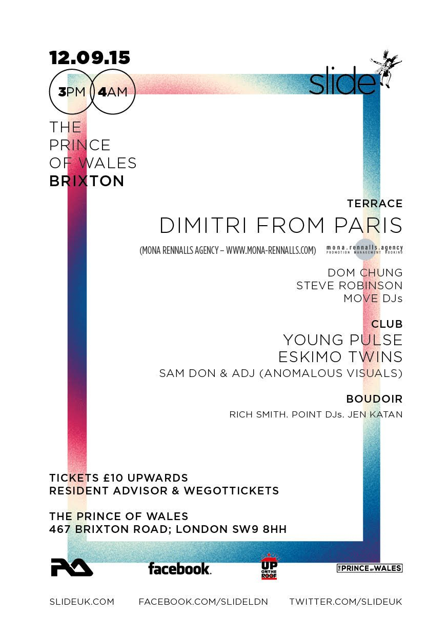 Slide Summer Closing Party with Dimitri From Paris - Flyer back