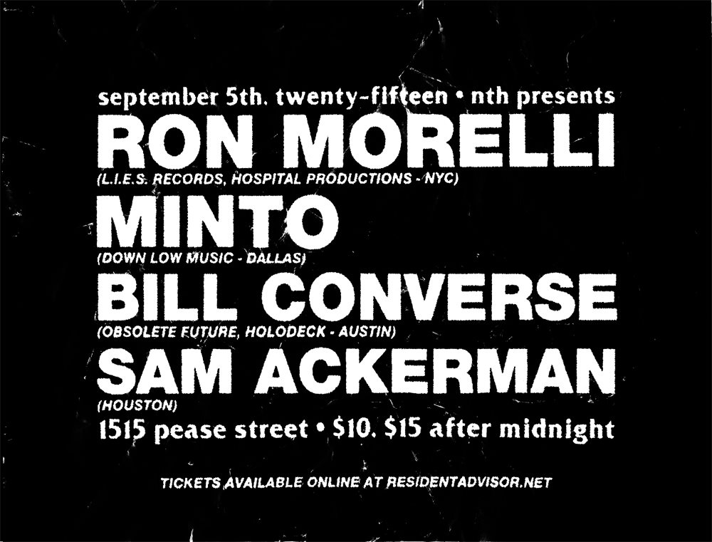 NTH presents Ron Morelli at Jet Lounge, Houston