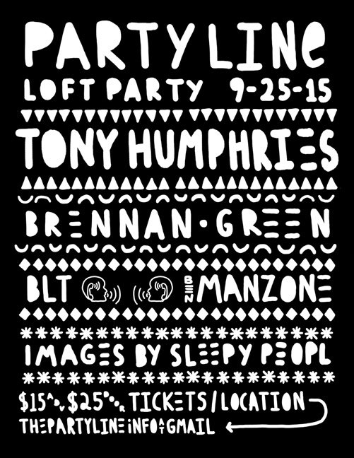 Party Line with Tony Humphries & Brennan Green - Flyer front