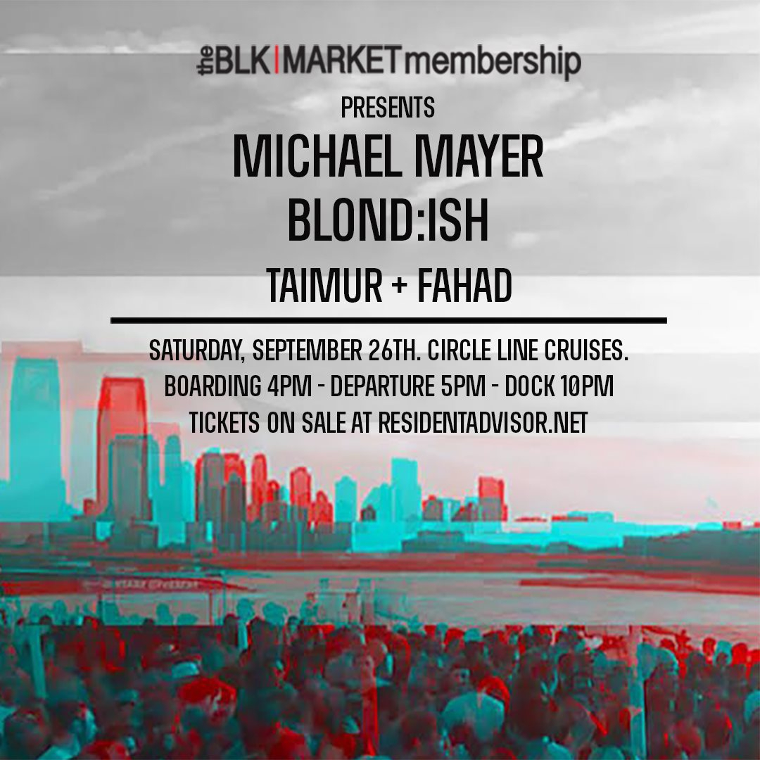 Blkmarket Membership Goes Sailing with Michael Mayer & Blond:ish - Flyer front